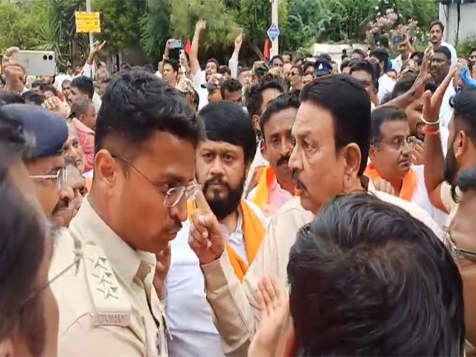Visual outside the Municipal college Gadag (Photo/ANI)