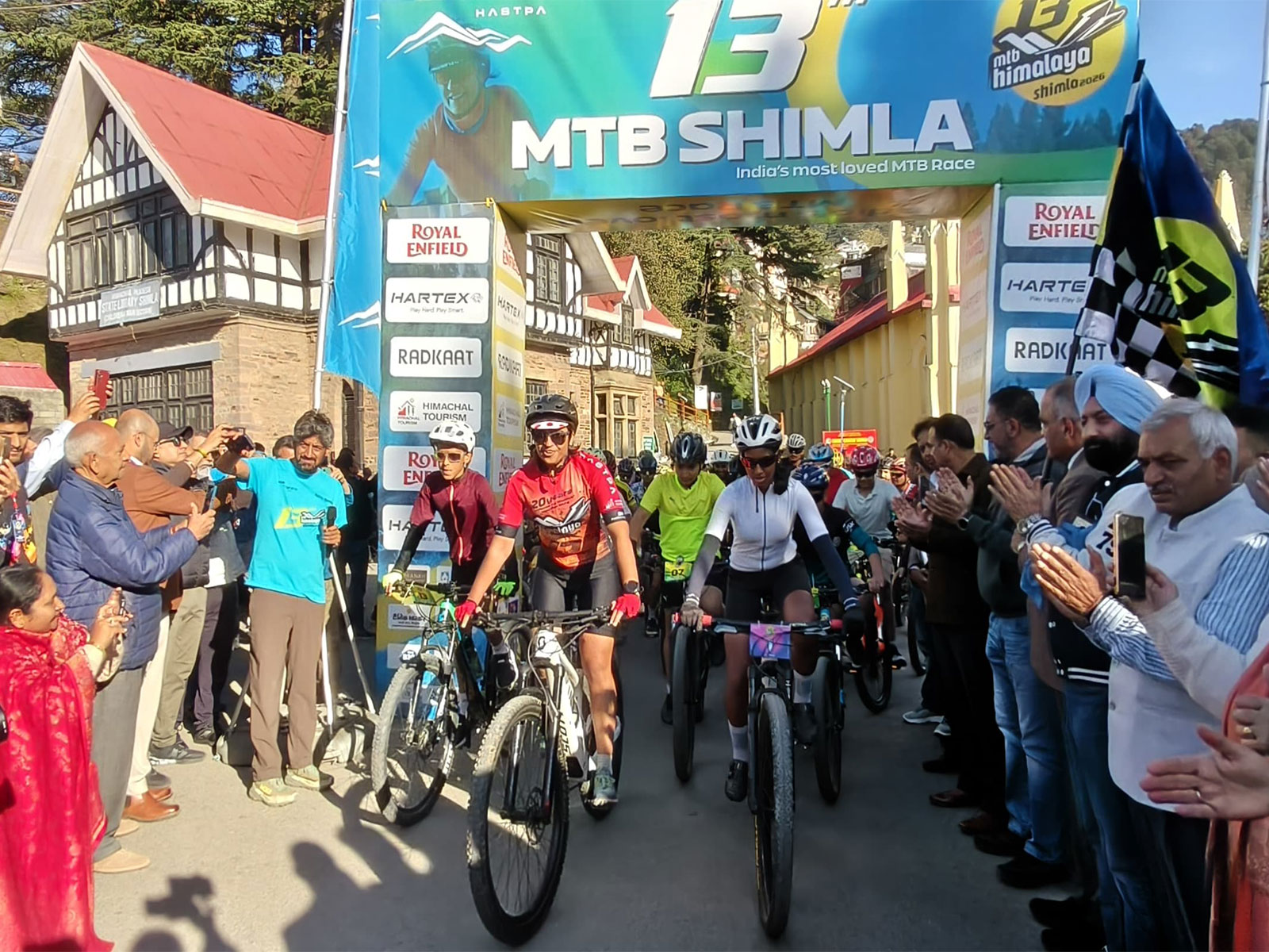 MTB Shimla begins with 72 cyclists (Photo: ANI)