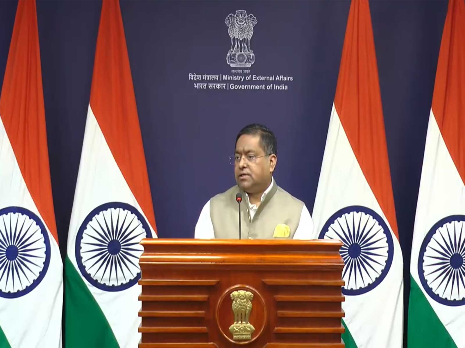 MEA Spokesperson Randhir Jaiswal (Photo/ANI)
