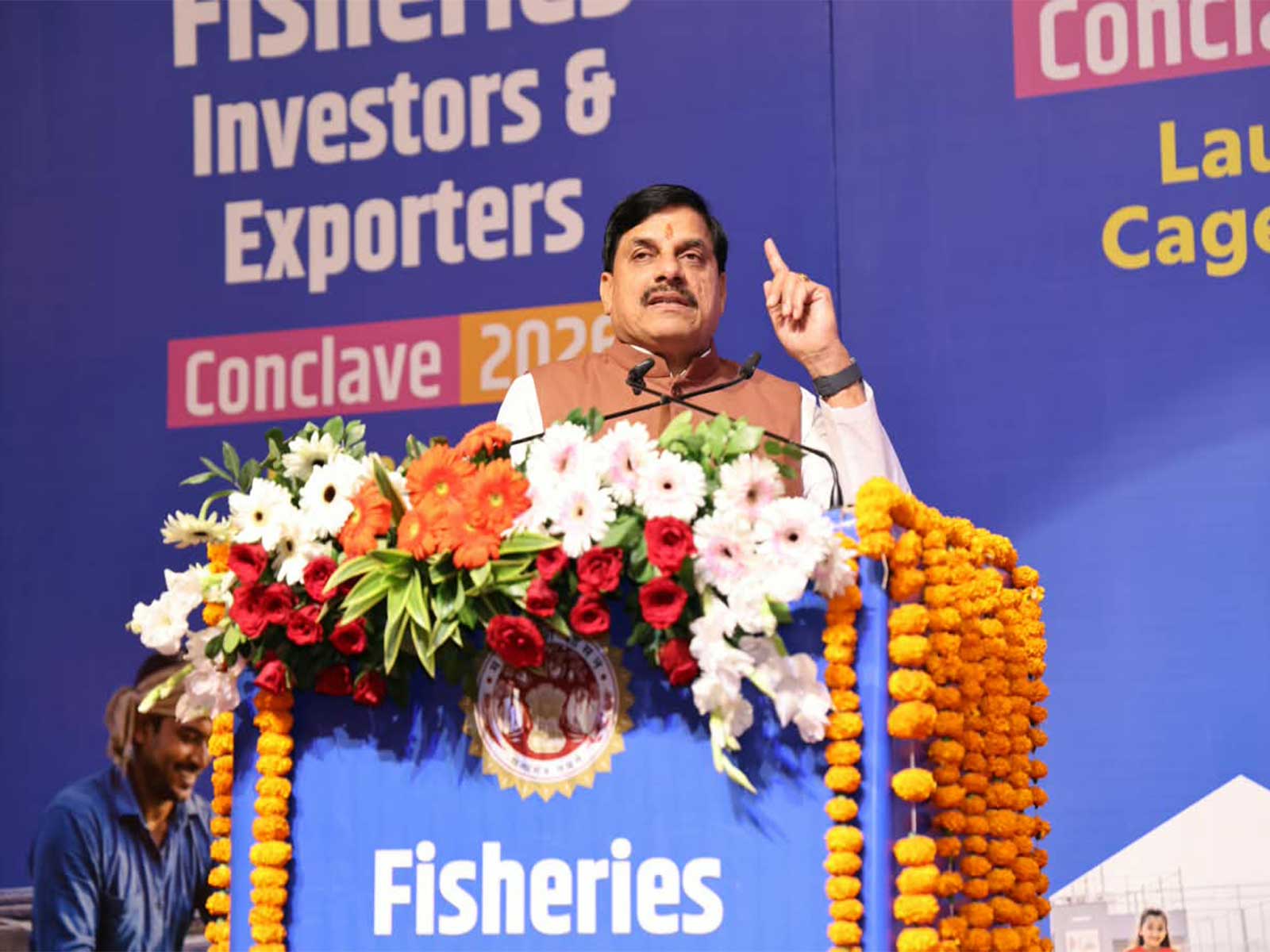 MP CM Mohan Yadav addressing Fisheries Investors and Exporters Conclave 2026 (Photo/ X @CMMadhyaPradesh)