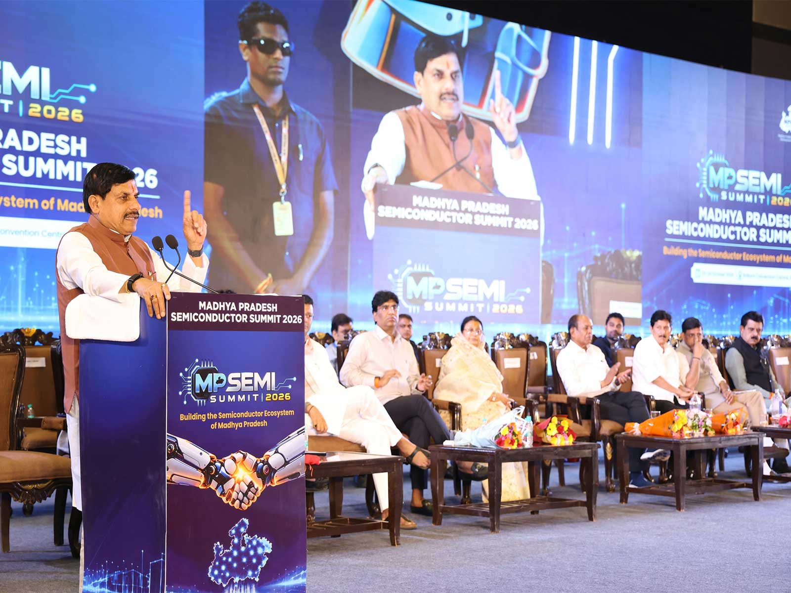 MP CM Mohan Yadav addressing Indore’s Semiconductor Summit-2026 (Photo/DPR)