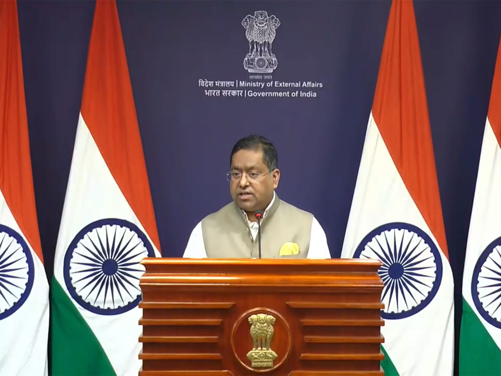 MEA Spokesperson Randhir Jaiswal (Photo/ANI)