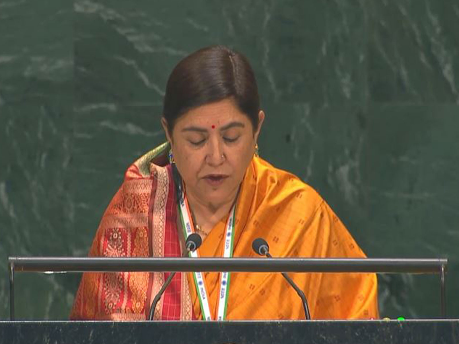 Member of Parliament and Leader of the Indian Parliamentary Delegation, Sangeeta Kumari Singh Deo (Photo/X@IndiaUNNewYork)