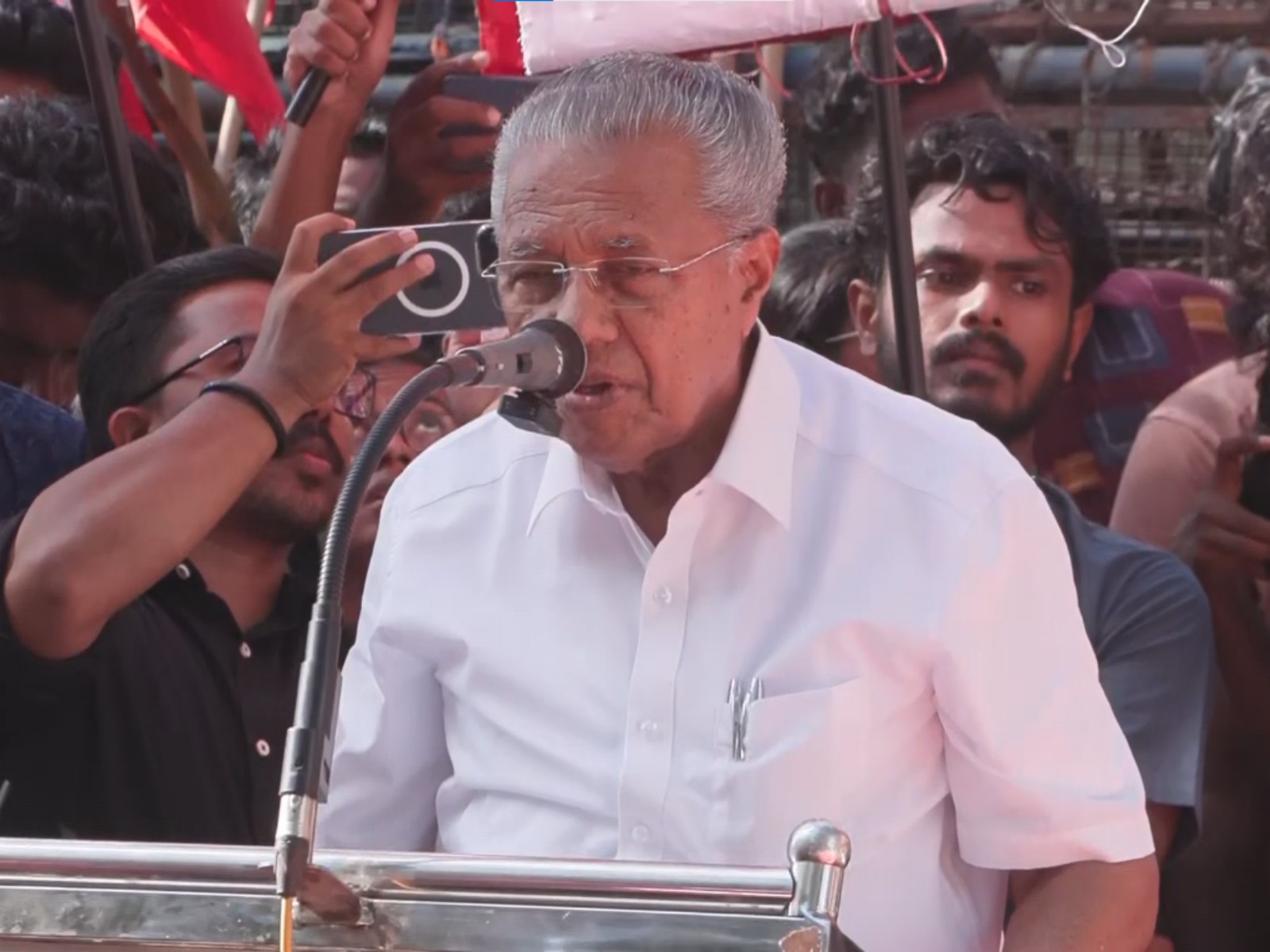 Former Keralam Chief Minister and senior CPI(M) politburo member Pinarayi Vijayan (Photo/ANI)