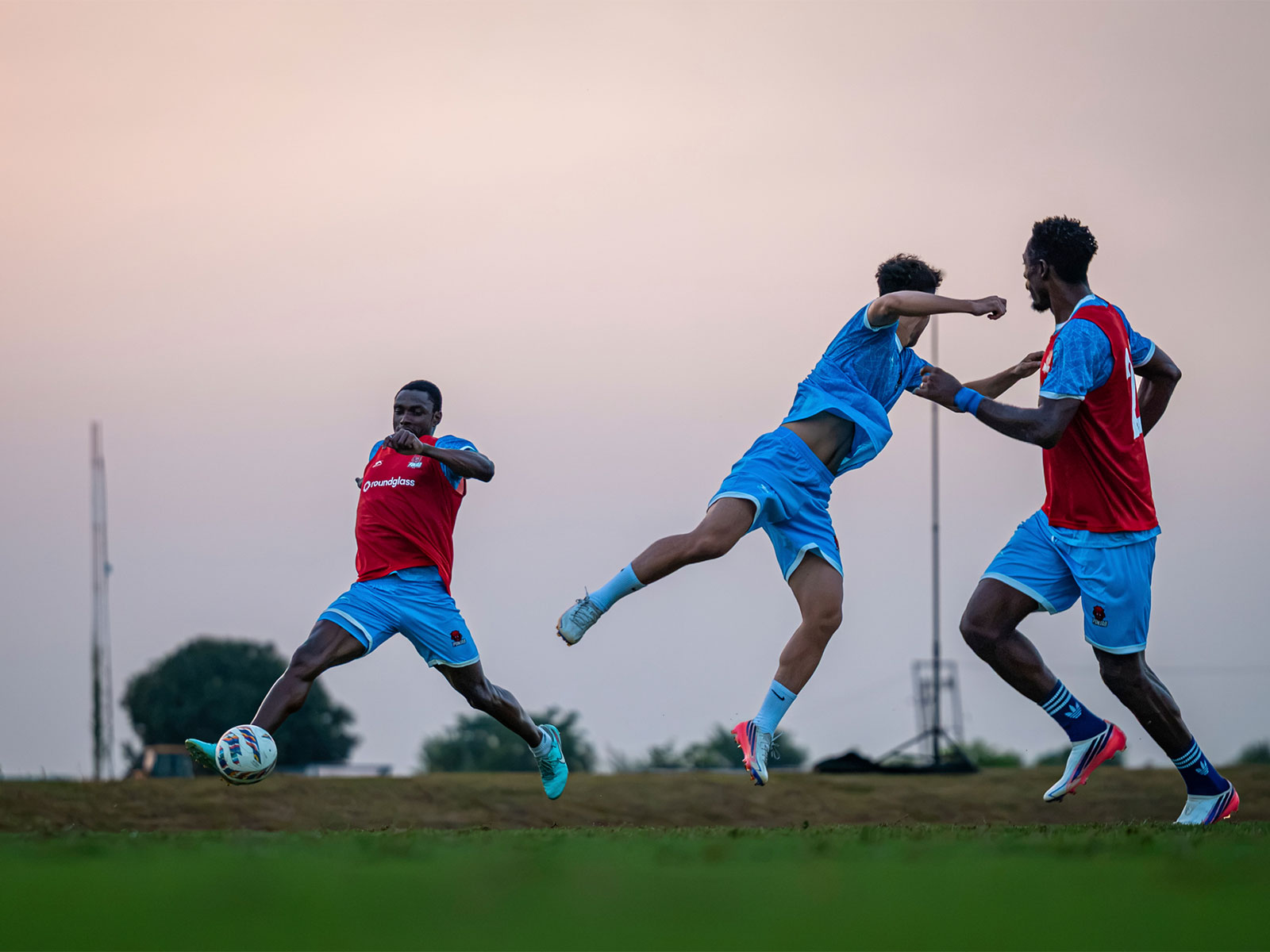 Punjab FC players in a practice session. (Photo: Punjab FC)