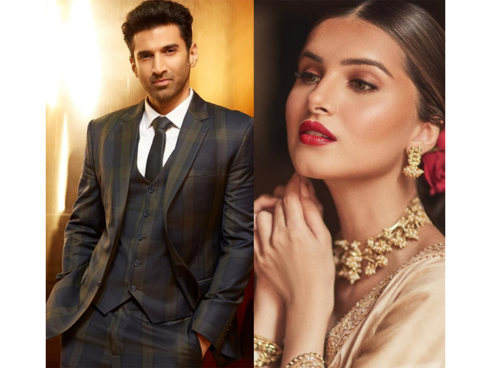 Aditya Roy Kapur and Tara Sutaria (Image source: T-Series)
