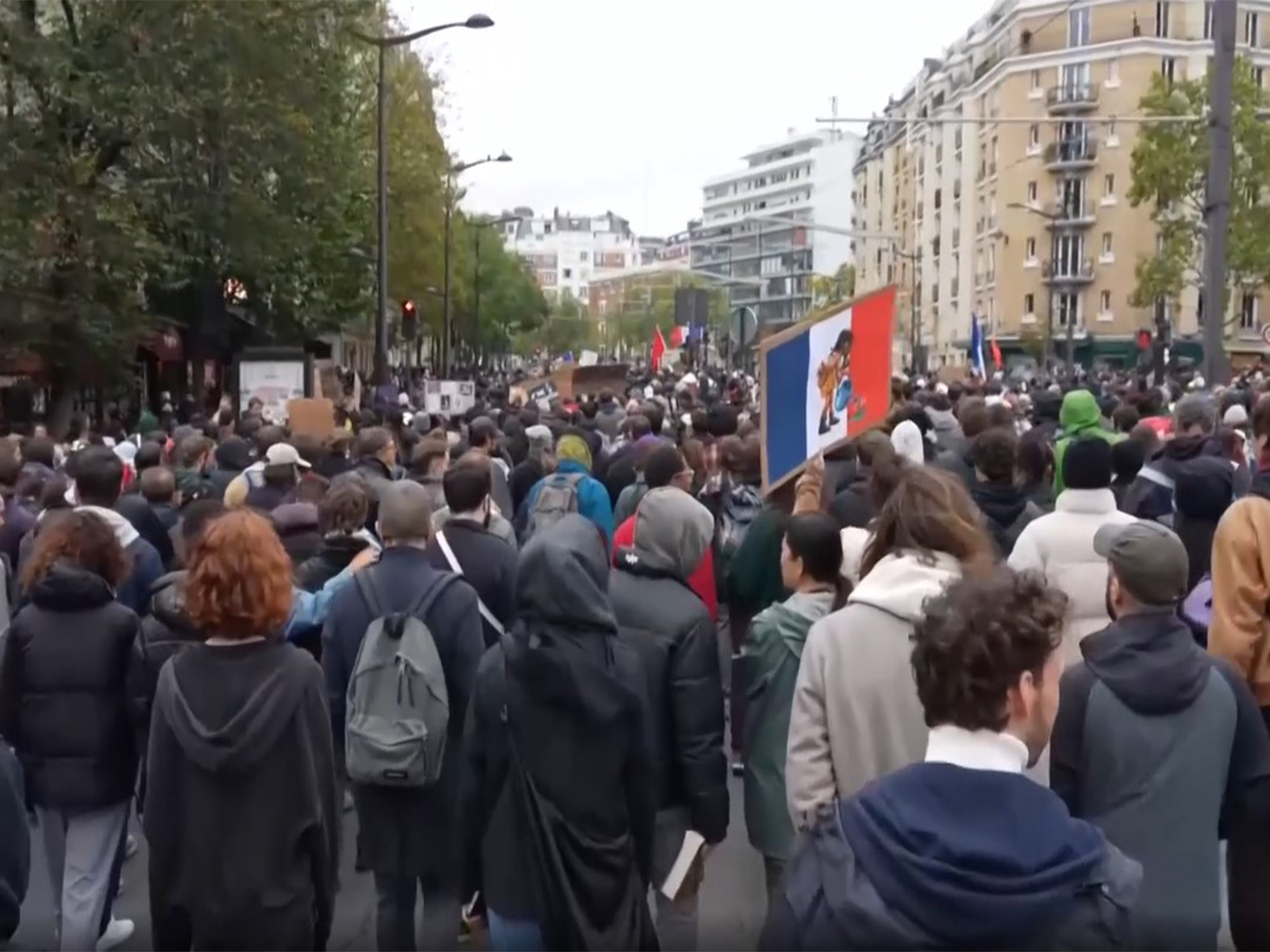 Visual from the protests in France (Photo/Reuters)