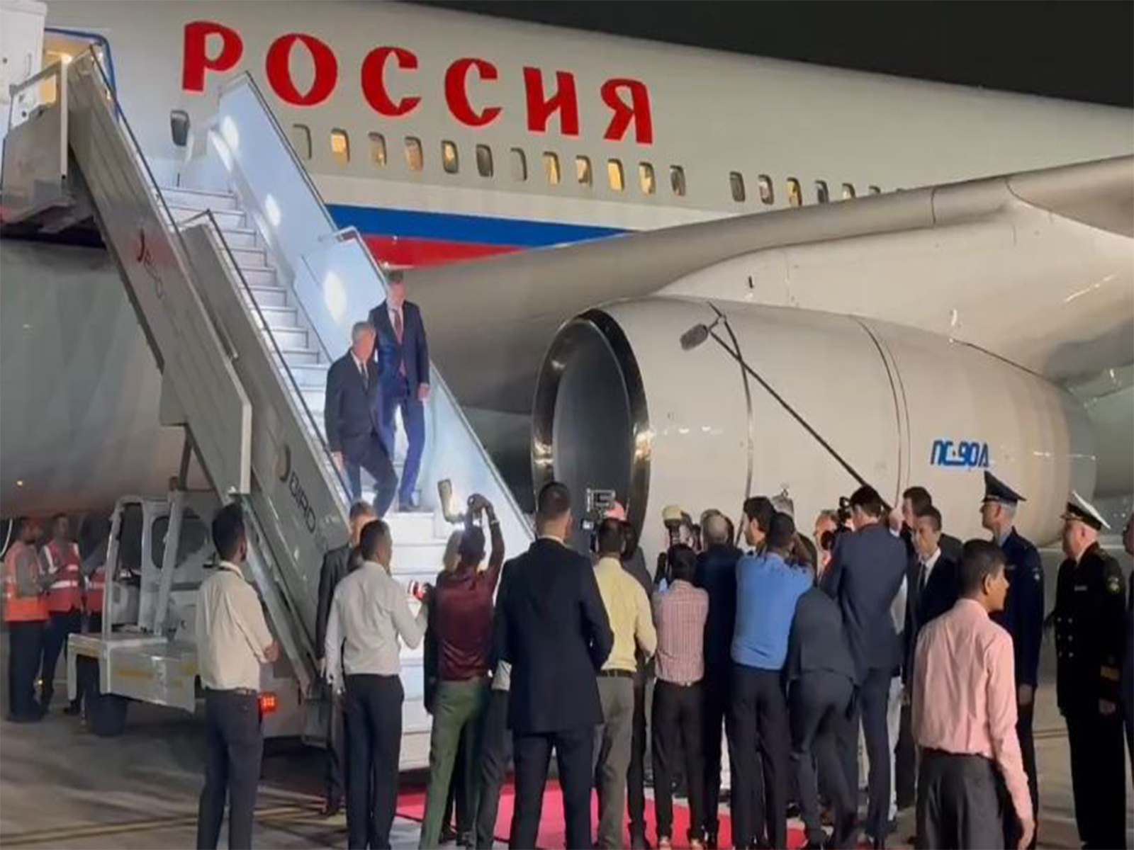 Chairman of the State Duma of the Federal Assembly of the Russian Federation, Vyacheslav Volodin at Airport  (Photo/@RusEmbIndia)