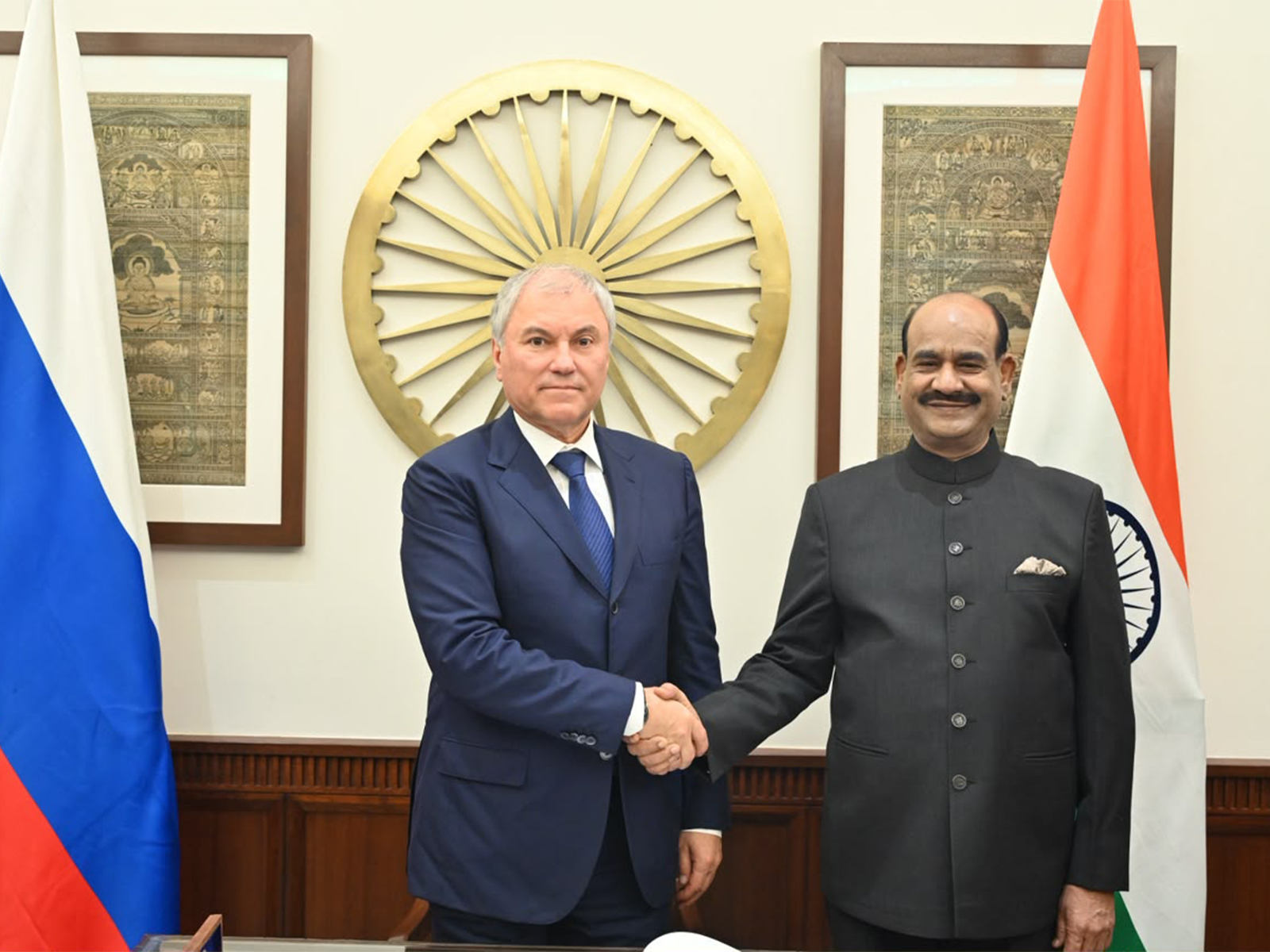 Lok Sabha Speaker Om Birla holds bilateral talks with Chairman of the State Duma of the Federal Assembly of the Russian Federation, Vyacheslav Volodin (Photo/Lok Sabha Secretariat)