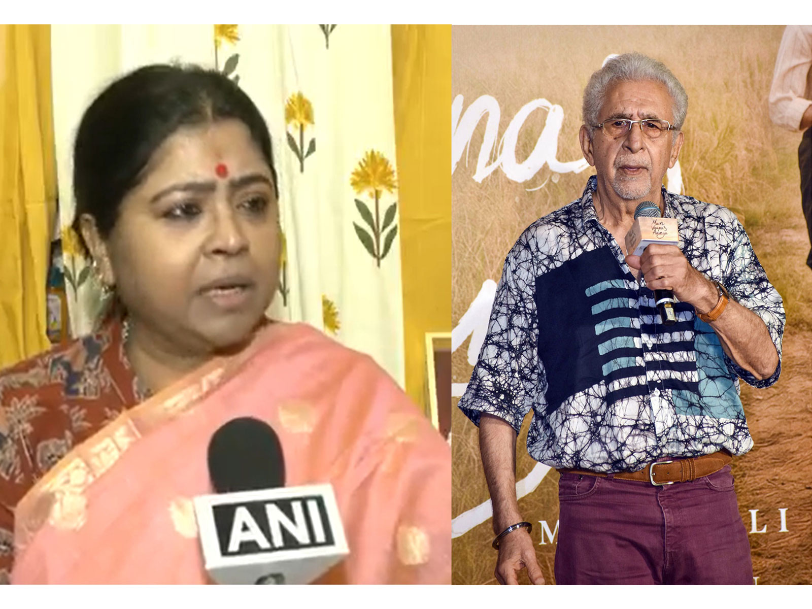 BJP leader Keya Ghosh and Naseeruddin Shah (Photo/ANI)