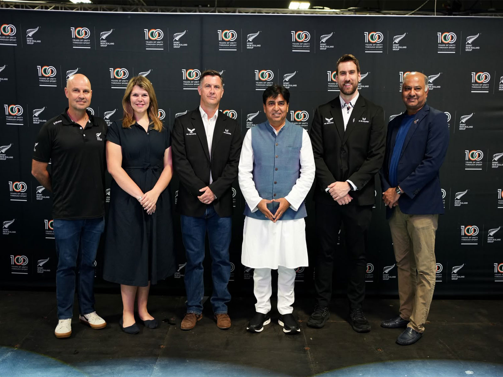 The MOU was signed by Ben Lenihan, General Secretary New Zealand Esports, Jonathan Jansen (CEO, New Zealand Esports) and Brent Sheldrake of Sport NZ with Lokesh Suji, Hon. General Secretary, ESFI (centre). (Photo/ESFI)