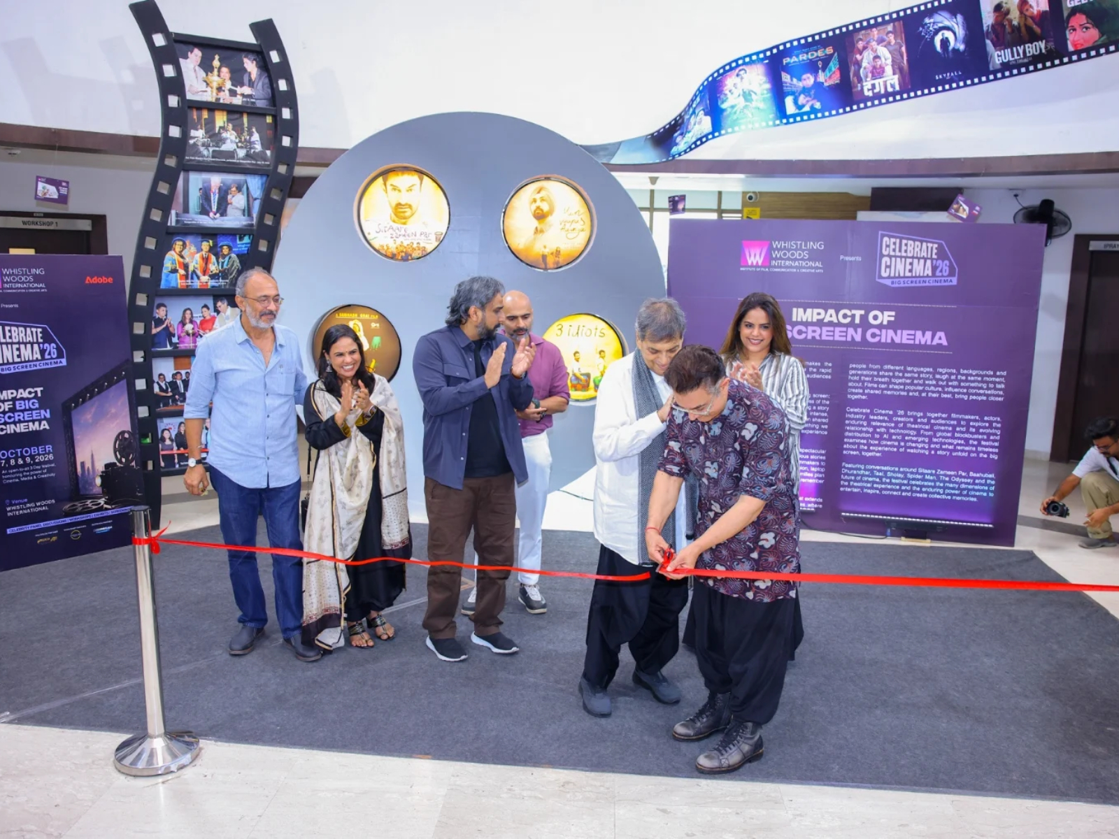 Actor Aamir Khan, along with Film Maker and Chairman of Whistling Woods International, inaugurating the Celebrate Cinema 26 event