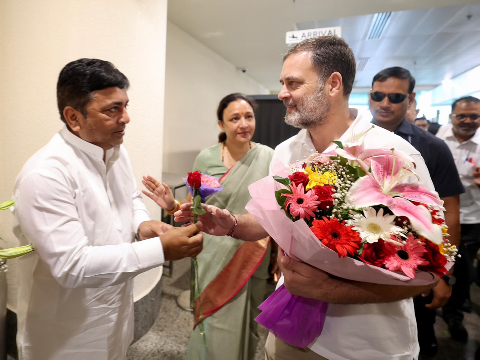 Congress leader Rahul Gandhi at Lucknow Airport (Photo/AICC)
