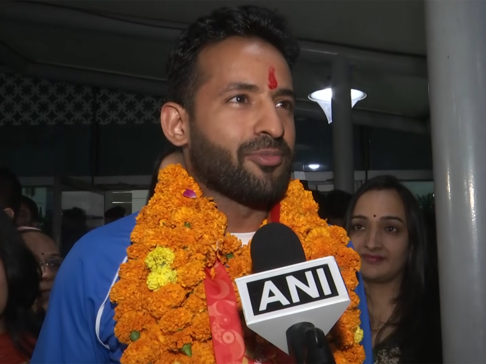 Indian Paralympic champion gold medalist Nitesh Kumar. (Photo: ANI)