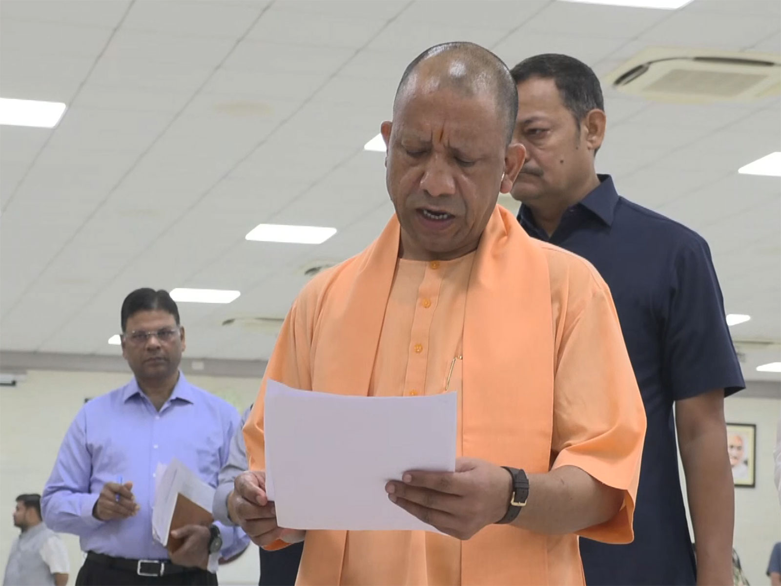 Uttar Pradesh CM Yogi Adityanath holds 'Janata Darshan' in Lucknow (Photo/ANI)