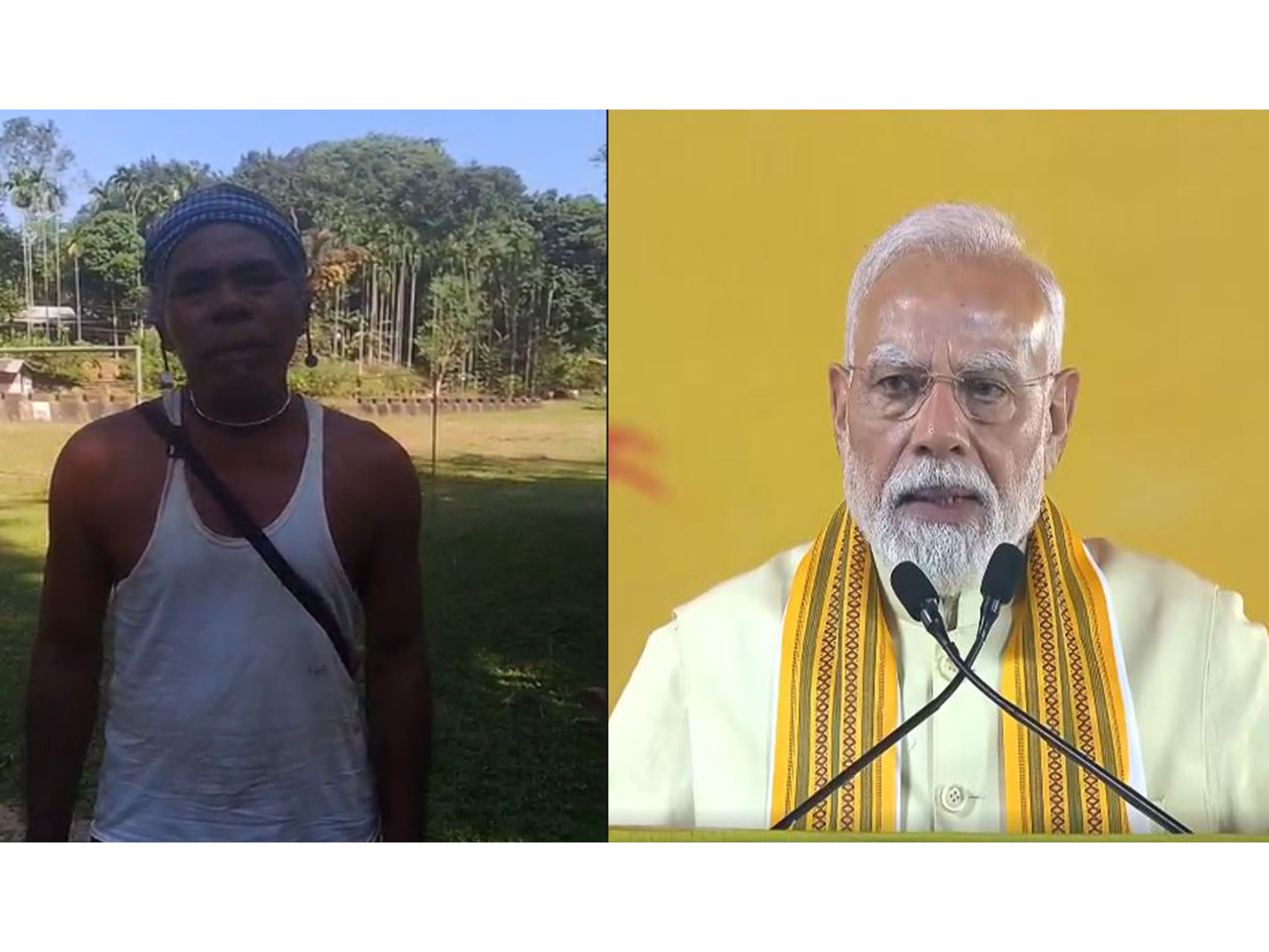 Kamal Chekjing Sangma (L) PM Narendra Modi (Photo/PR team/ANI)
