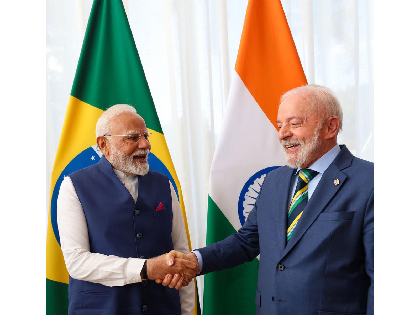 Prime Minister Narendra Modi and Brazilian President Luiz Inacio Lula da Silva (Photo/X/@narendramodi)