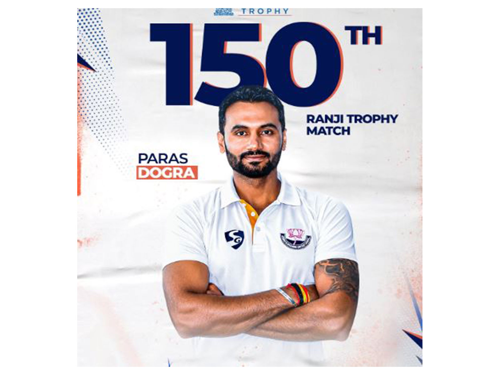 Paras Dogra. (Photo;X/@BCCIdomestic) 