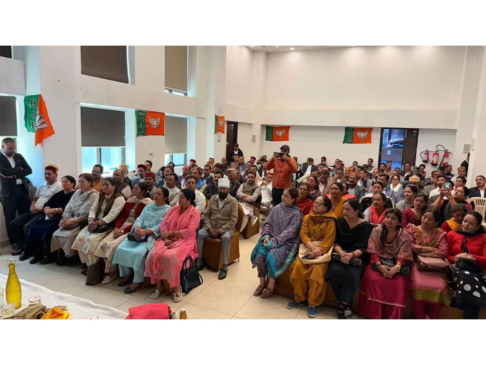 Visual from BJP's meeting in Kullu district (Photo/@BJP4Himachal)