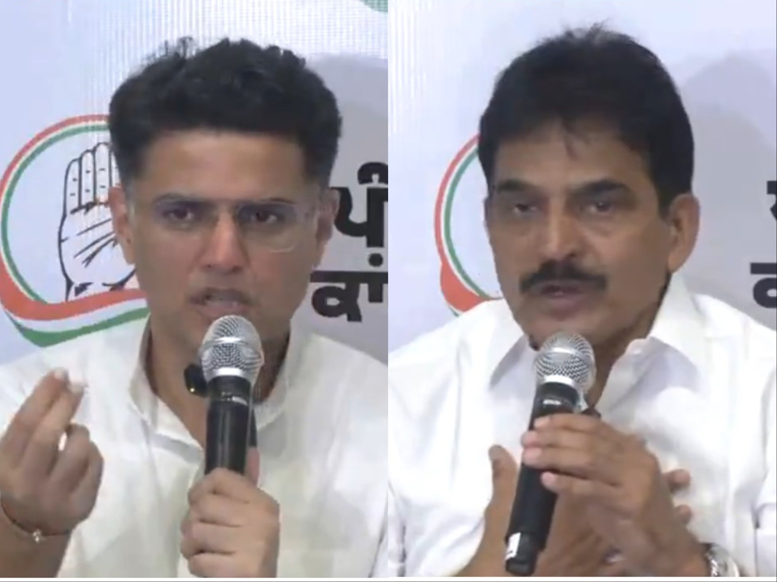AICC General Secretary KC Venugopal and Congress leader and Punjab in-charge Sachin Pilot (Photo/ANI)