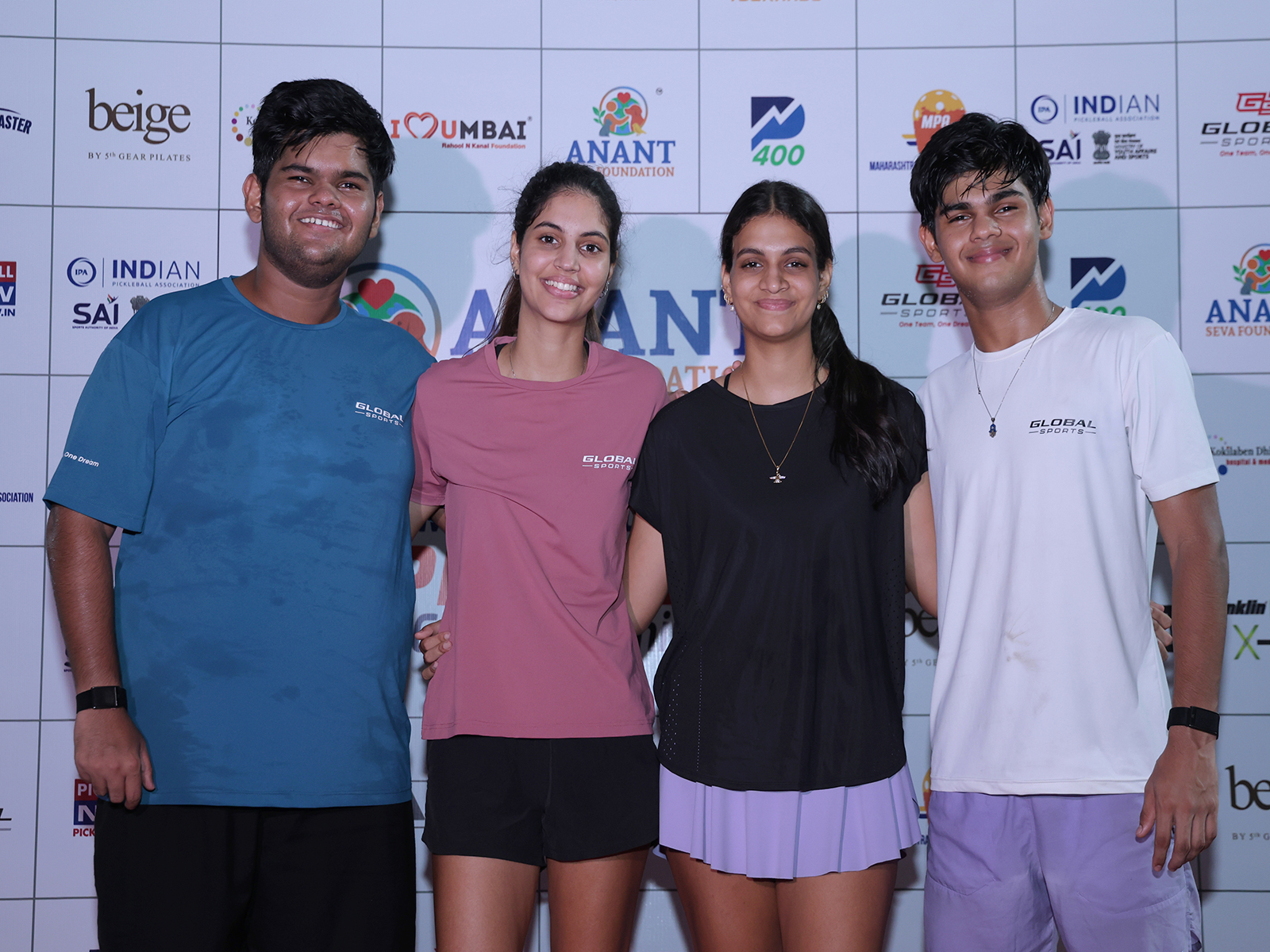 Aditya Singh (from left), Pearl Amalsadiwala, Naomi Amalsadiwala and Arjun Singh at the Maharashtra State Trials. (Photo: MPA)