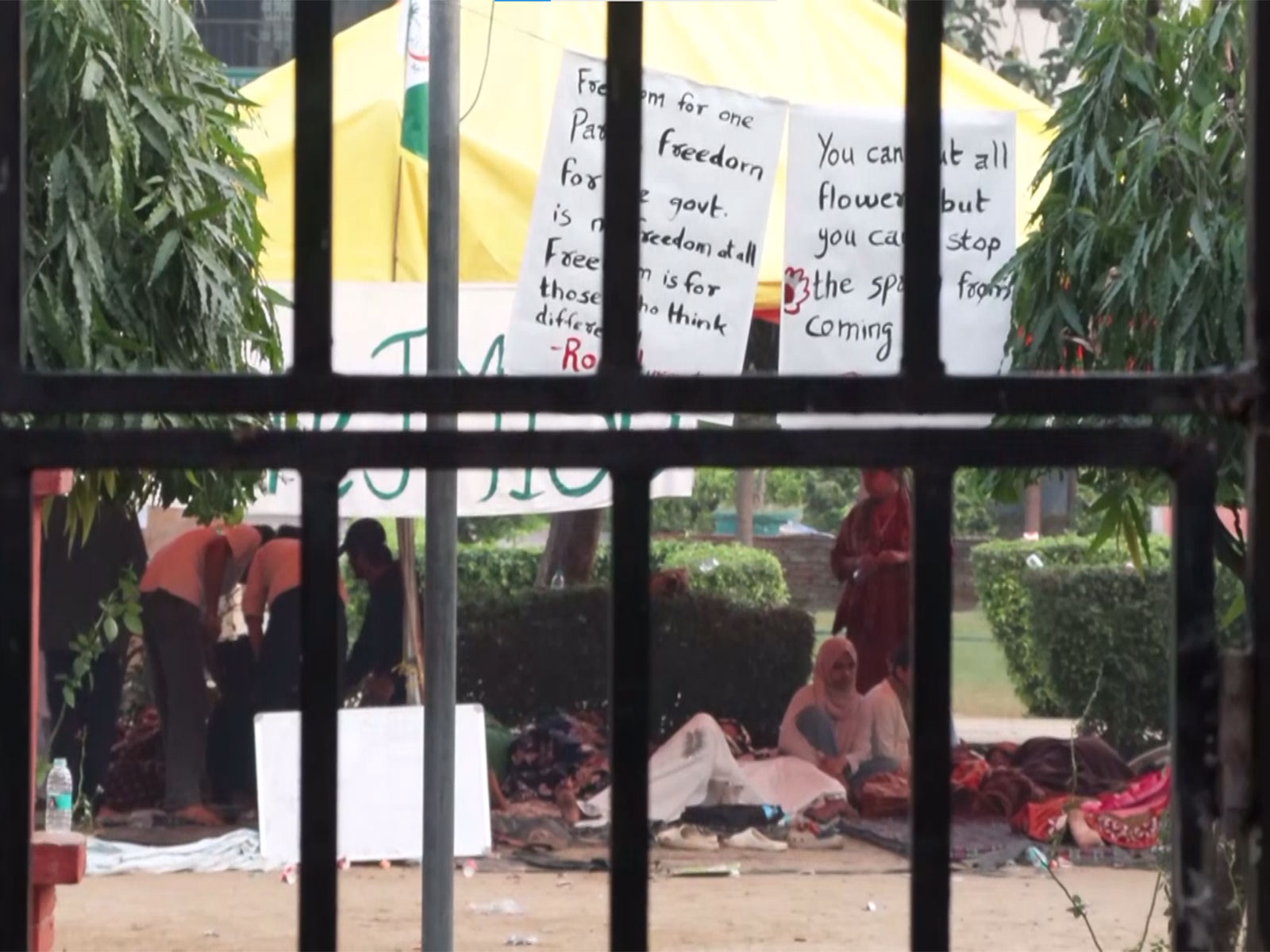 Students on hunger strike to demand restoration of Jamia Millia Islamia Students' Union (JMISU) (File Photo/ANI)