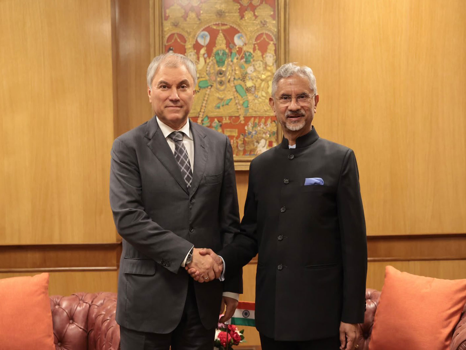 External Affairs Minister S Jaishankar met with Vyacheslav Volodin, Chairman of the State Duma of the Federal Assembly of the Russian Federation (Photo/
