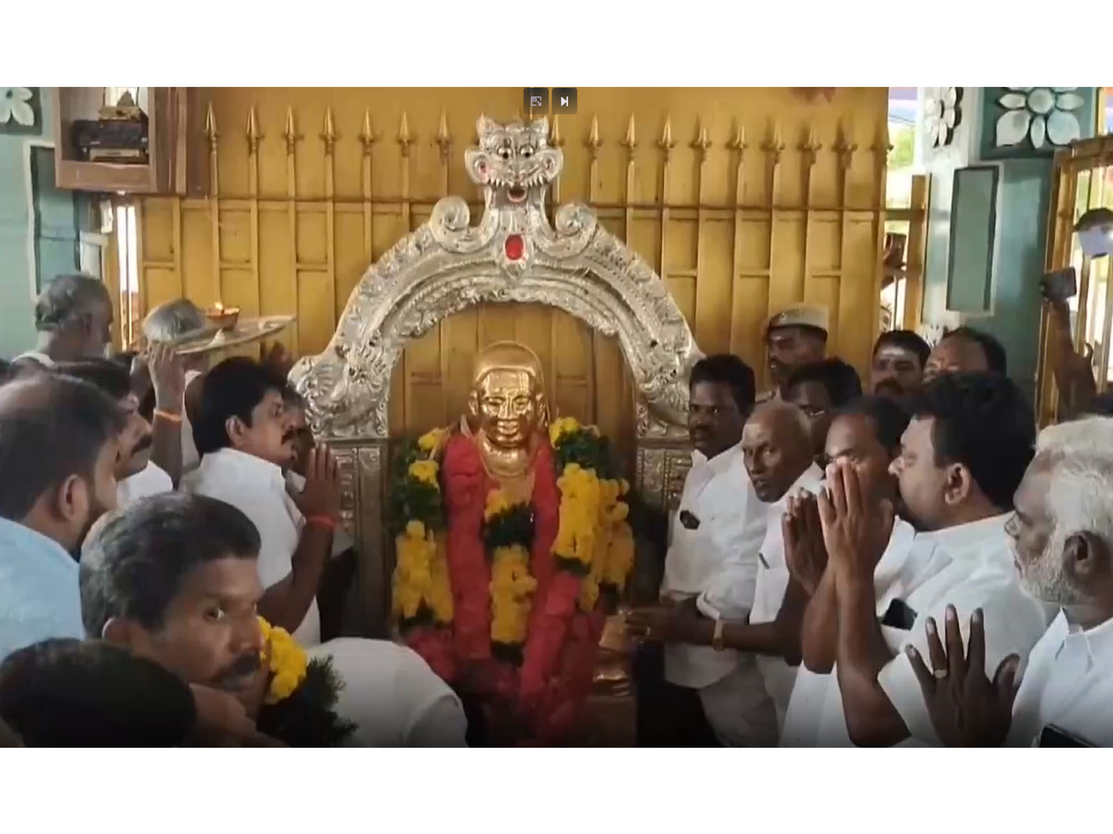 Gold armour adorns statue of Muthuramalinga Thevar  (Photo/ANI)