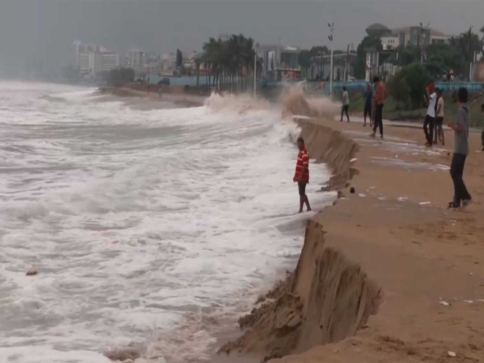 Visulas from Visakhapatnam ahead of Cyclone Arnab (Photo/ANI)