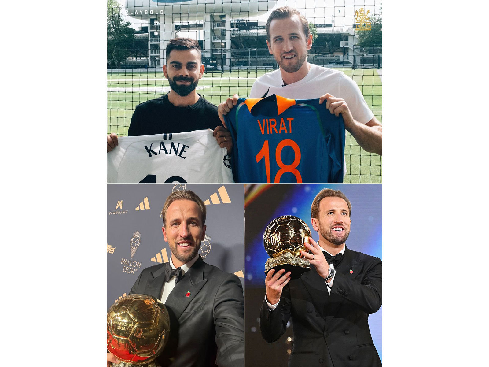 Virat Kohli and Harry Kane. (Photo:X/@RCBTweets) 