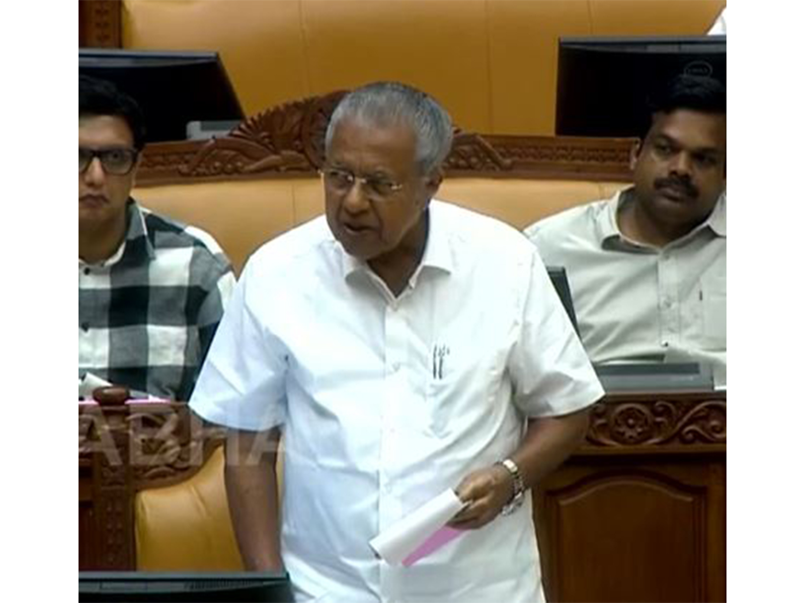 Leader of Opposition in Keralam Assembly Pinarayi Vijayan (Photo: Sabha TV)