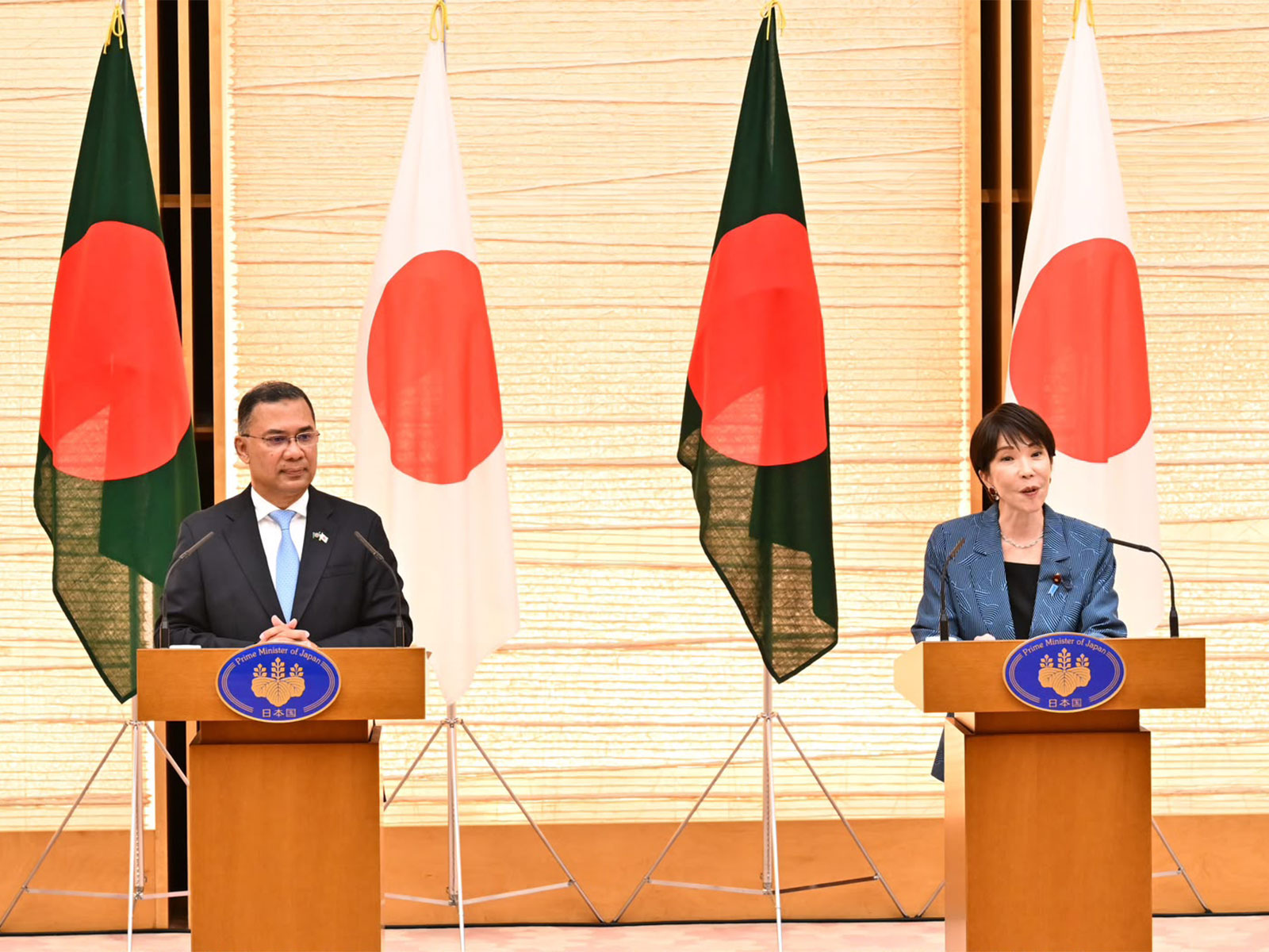 Prime Minister of Bangladesh, Tarique Rahman and Prime Minister of Japan, Sanae Takaichi (Photo/Bangladesh PMO)