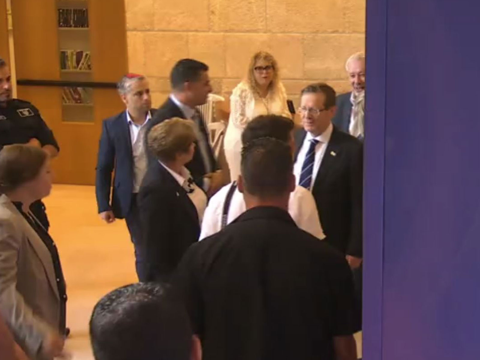 Israel President Isaac Herzog at the Election Control Centre (Photo/@electionknesset)