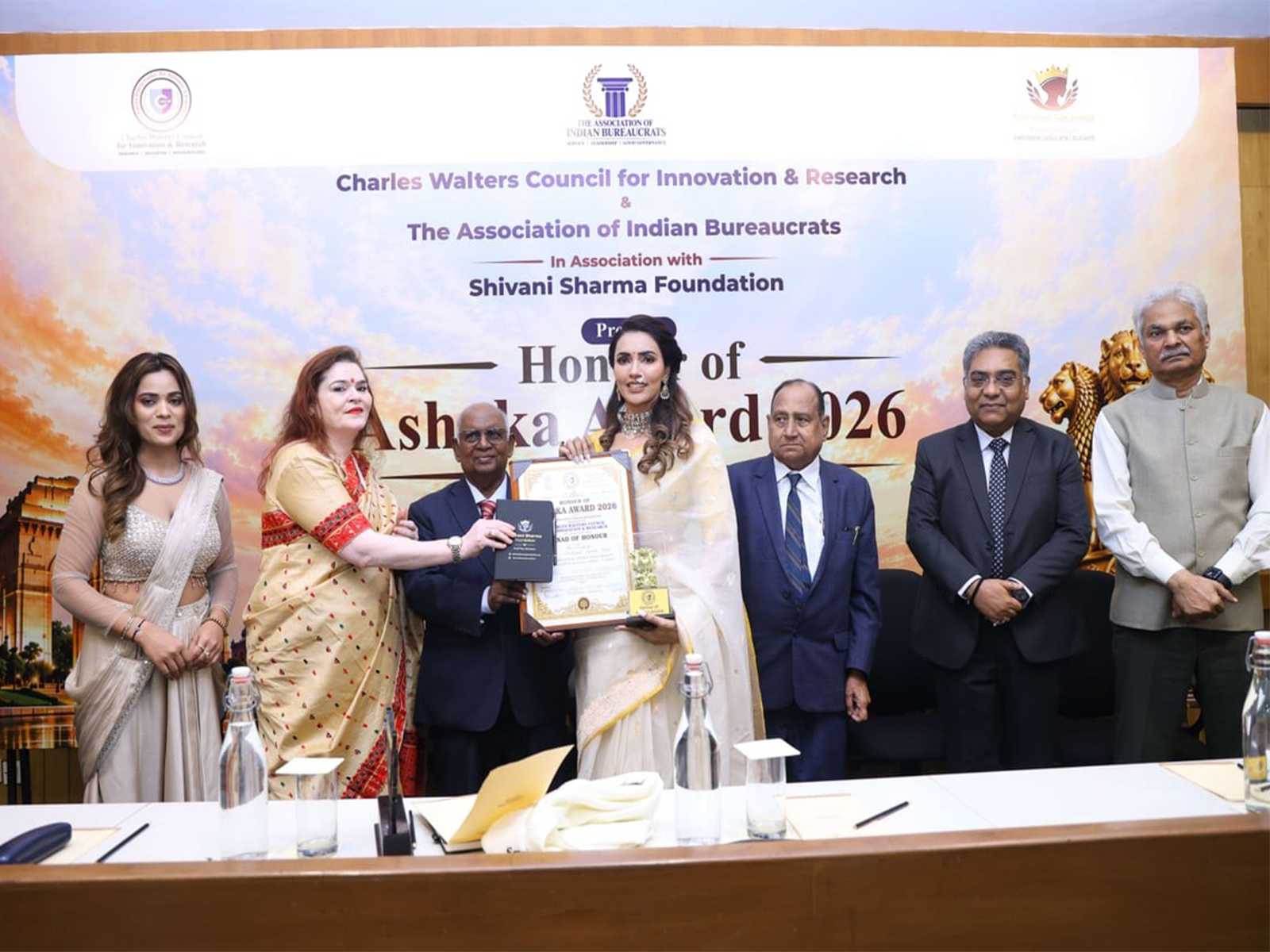 The Honour of Ashoka Award 2026 honoured eminent personalities from the judiciary, bureaucracy, cinema and entertainment for their contributions to society (Image Courtesy: CWCIR)