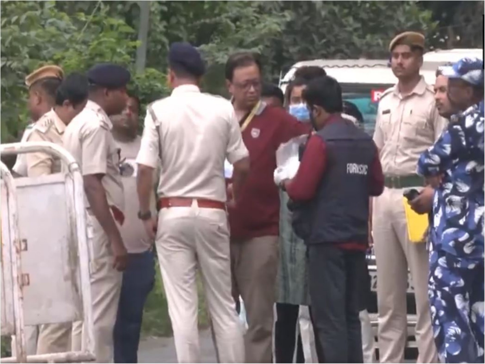 Forensic team at the scene of the Gaighata encounter (Photo/ANI)