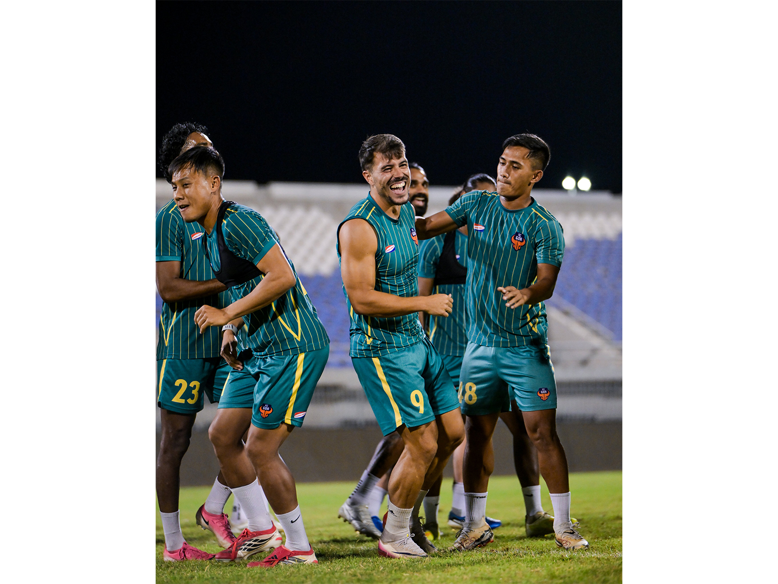 FC Goa players during a practice session. (Photo: X/ @FCGoaOfficial)