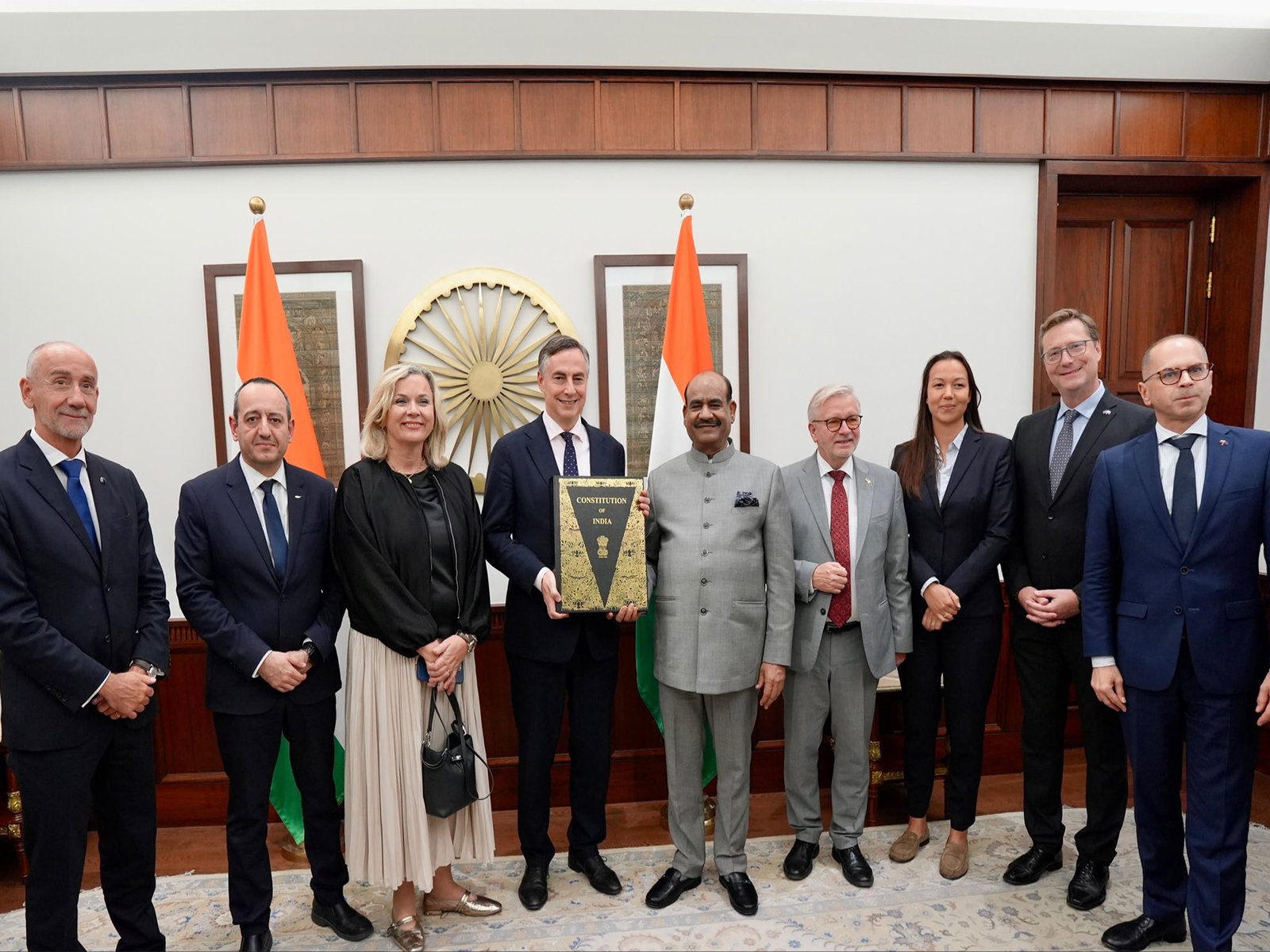 EU delegation chair David McAllister meets Om Birla (Photo/X/@ombirlakota)
