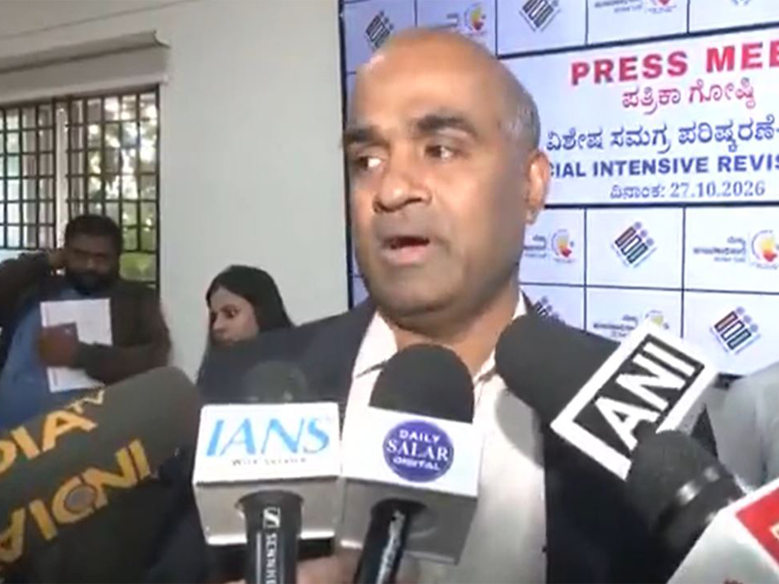 Karnataka Chief Electoral Officer V Anbu Kumar (Photo/ANI)