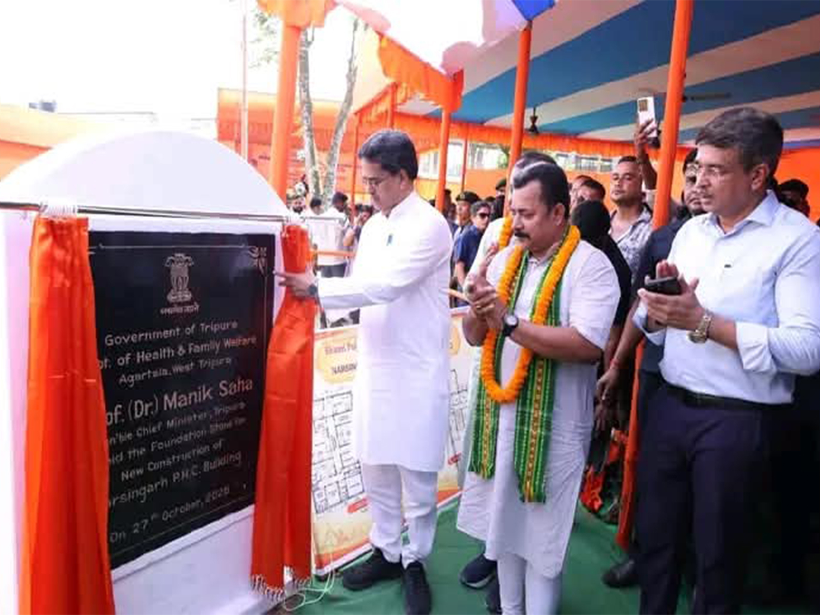 CM Manik Saha inaugurates Tripura Medical institutes (Photo/ANI) 