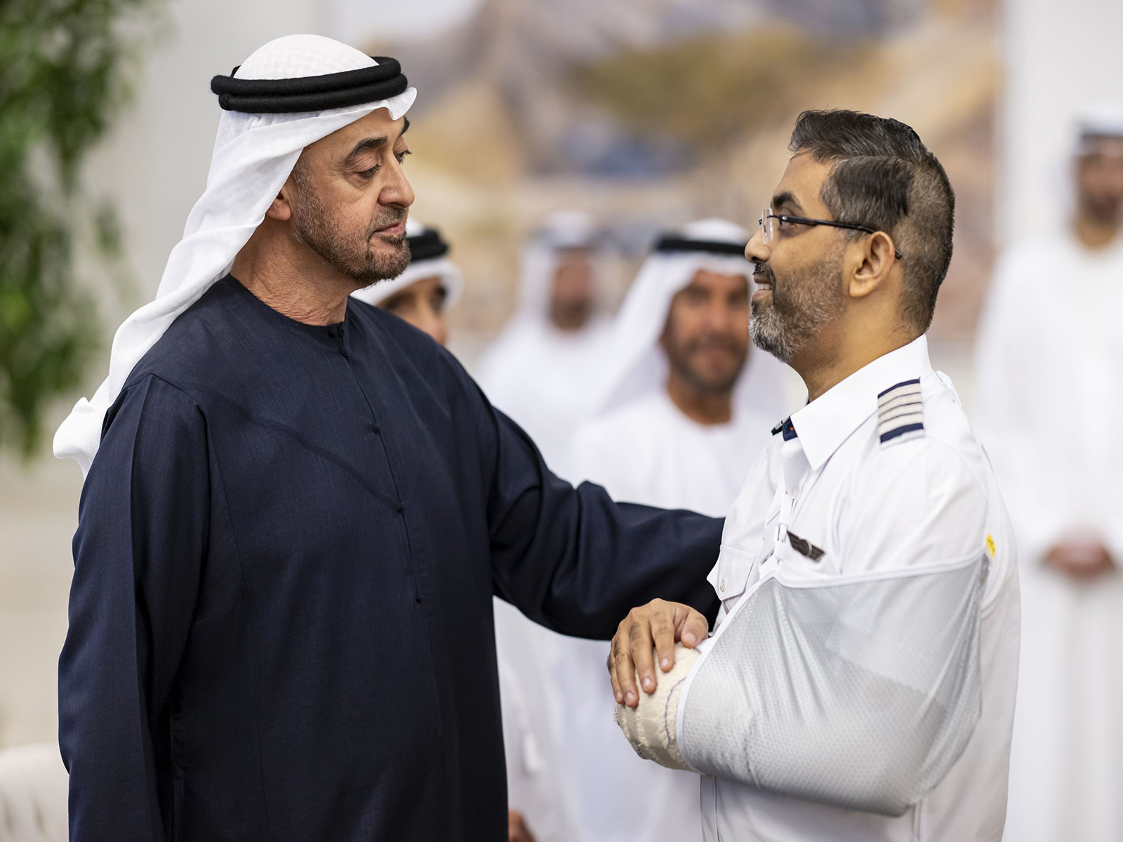 Capt Smit Machchhar with Sheikh Mohammed bin Zayed Al Nahyan (Photo/ Courtesy WAM)