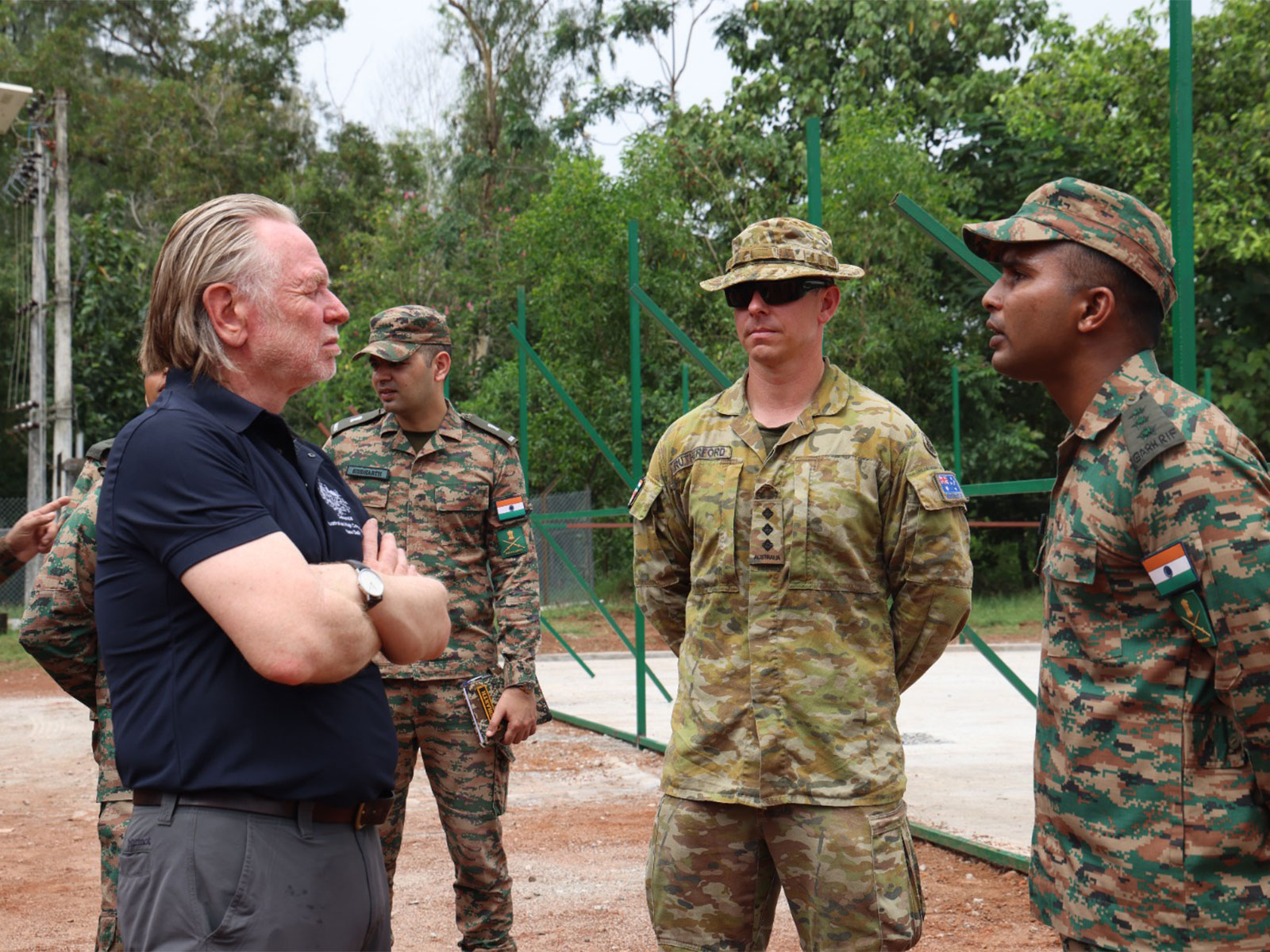Australian High Commissioner to India Philip Green visits the ongoing India-Australia bilateral Army exercise 'AUSTRAHIND 2026' in Thiruvananthapuram, Keralam (Photo/DefencePRO)