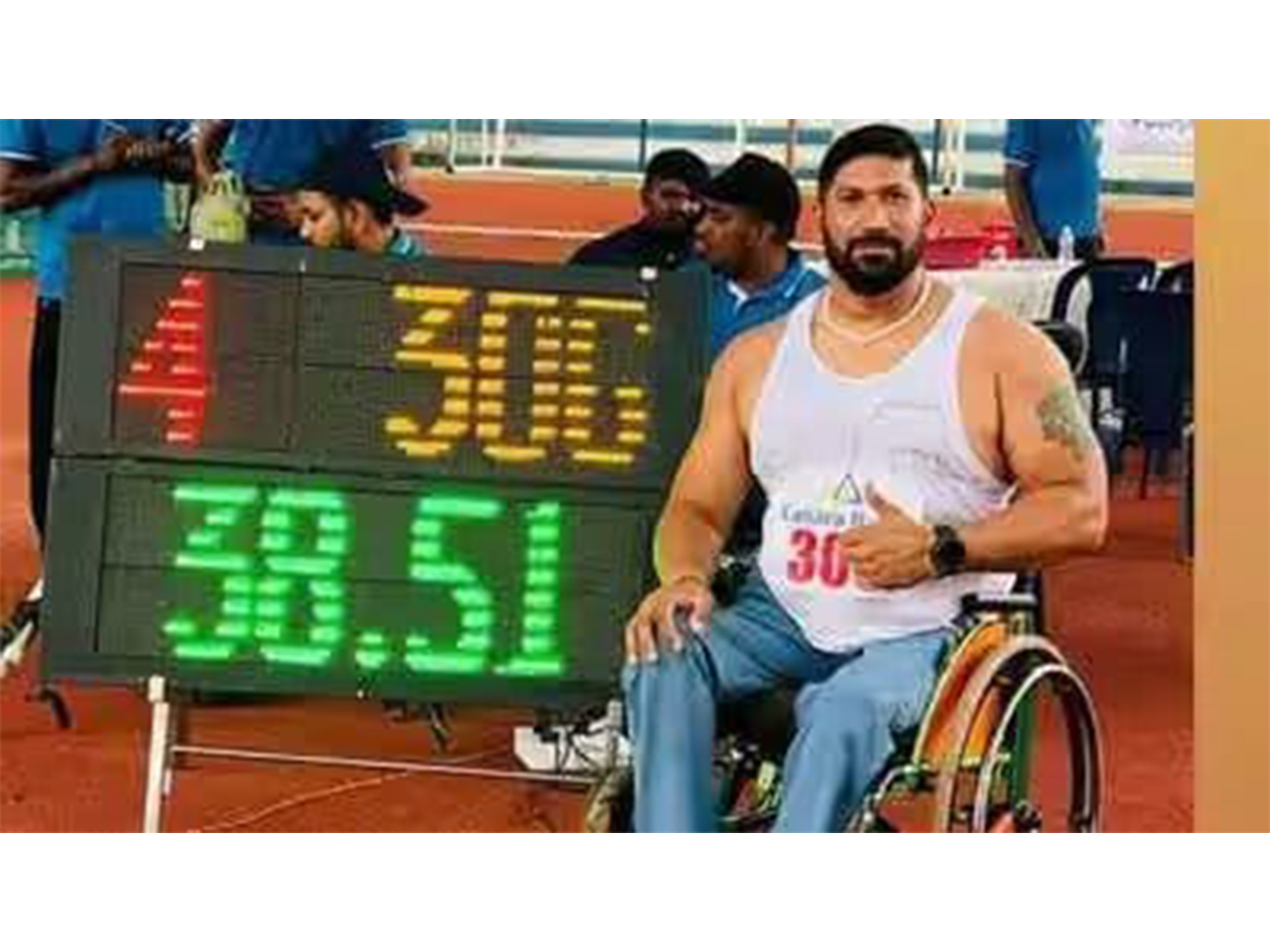 Para athlete Neeraj Yadav. (Photo: ANI)