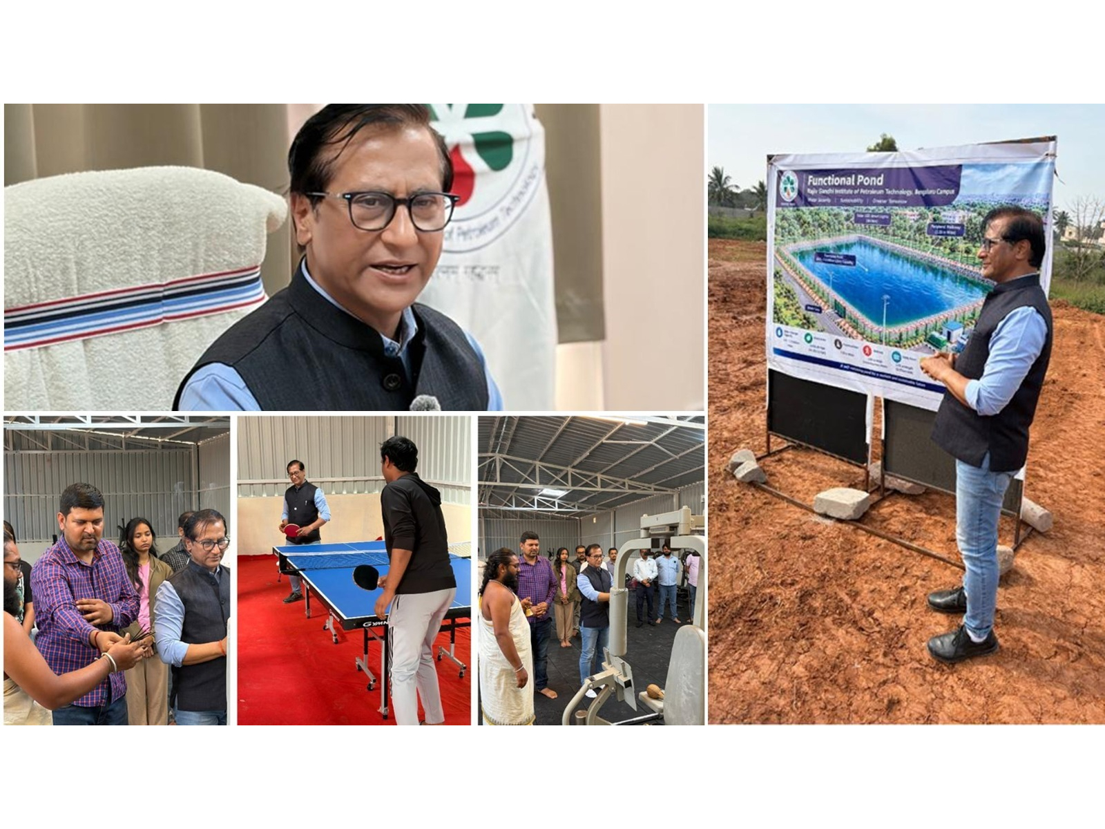 RGIPT Bengaluru Inaugurates Gymnasium and Indoor Table Tennis Facilities; Lays Foundation for Indoor Sports Courts and Natural Pond