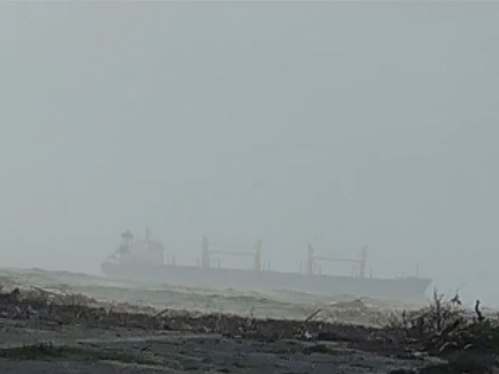 Cargo ship carrying Sulphur runs aground (Photo/ANI)