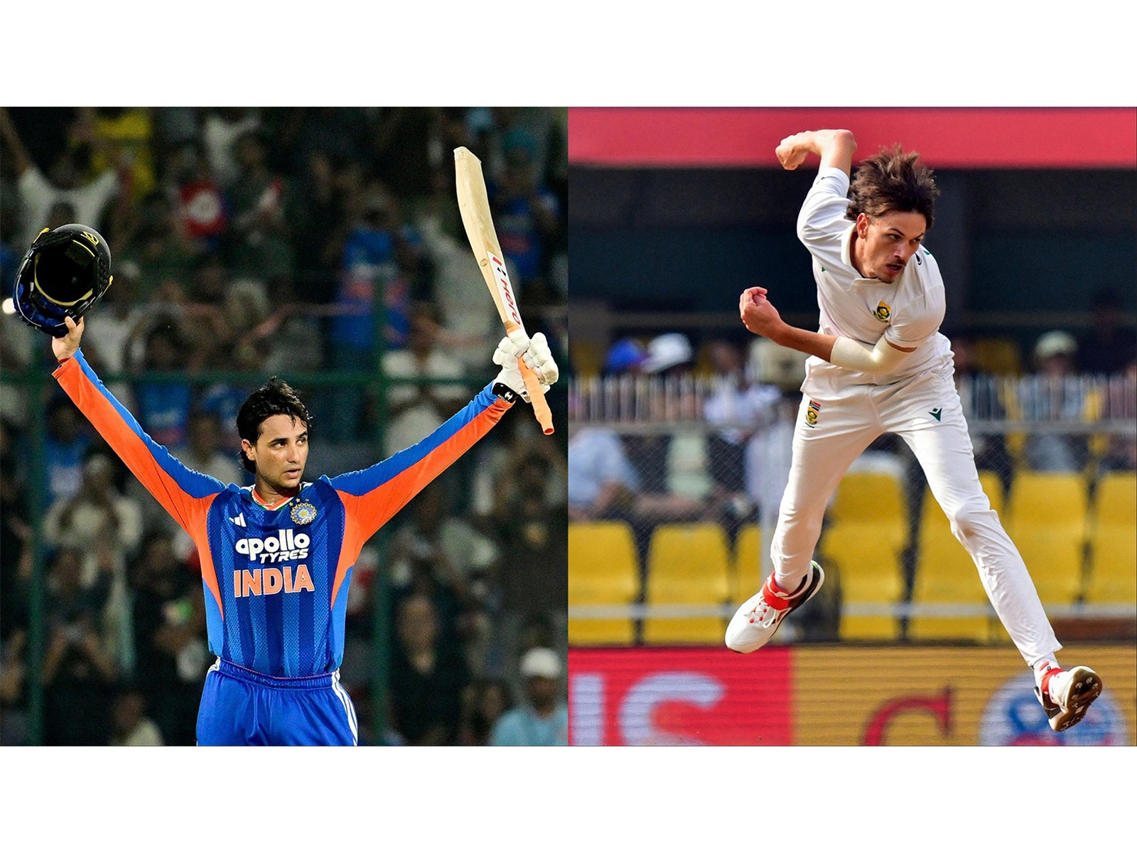 Abhishek Sharma and Marco Jansen. (Photo/ANI)  