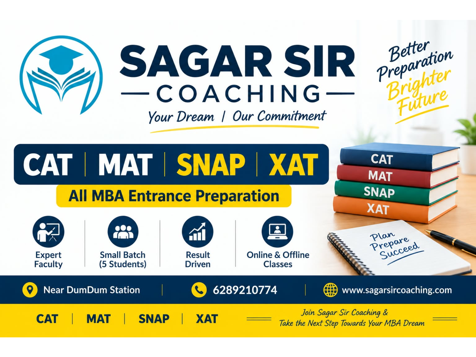 Sagar Sir Coaching Supports Students Preparing for CAT, MAT, SNAP, XAT and CMAT