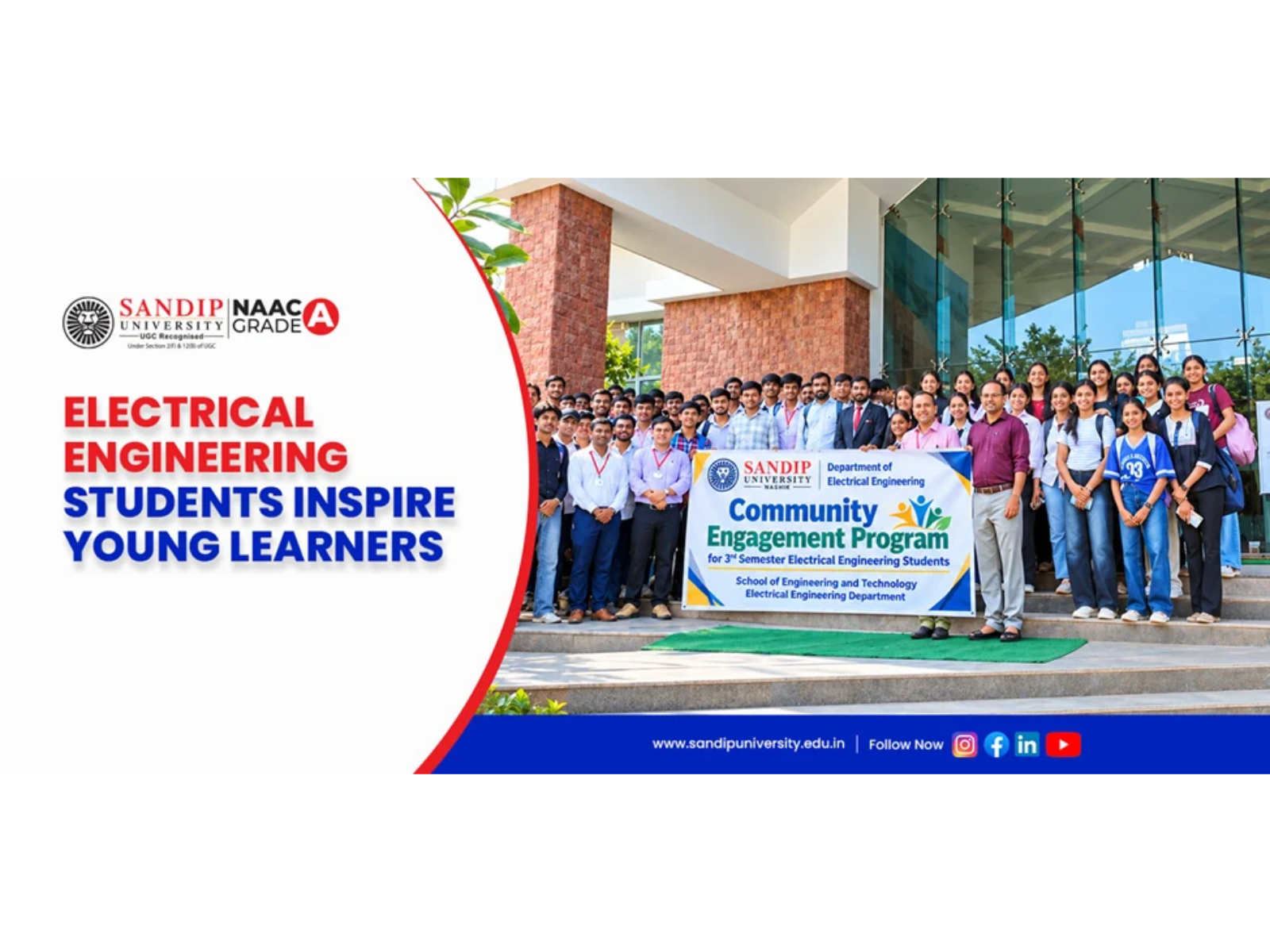 Bridging Science and Society: Sandip University Electrical Engineering Students Inspire Young Learners