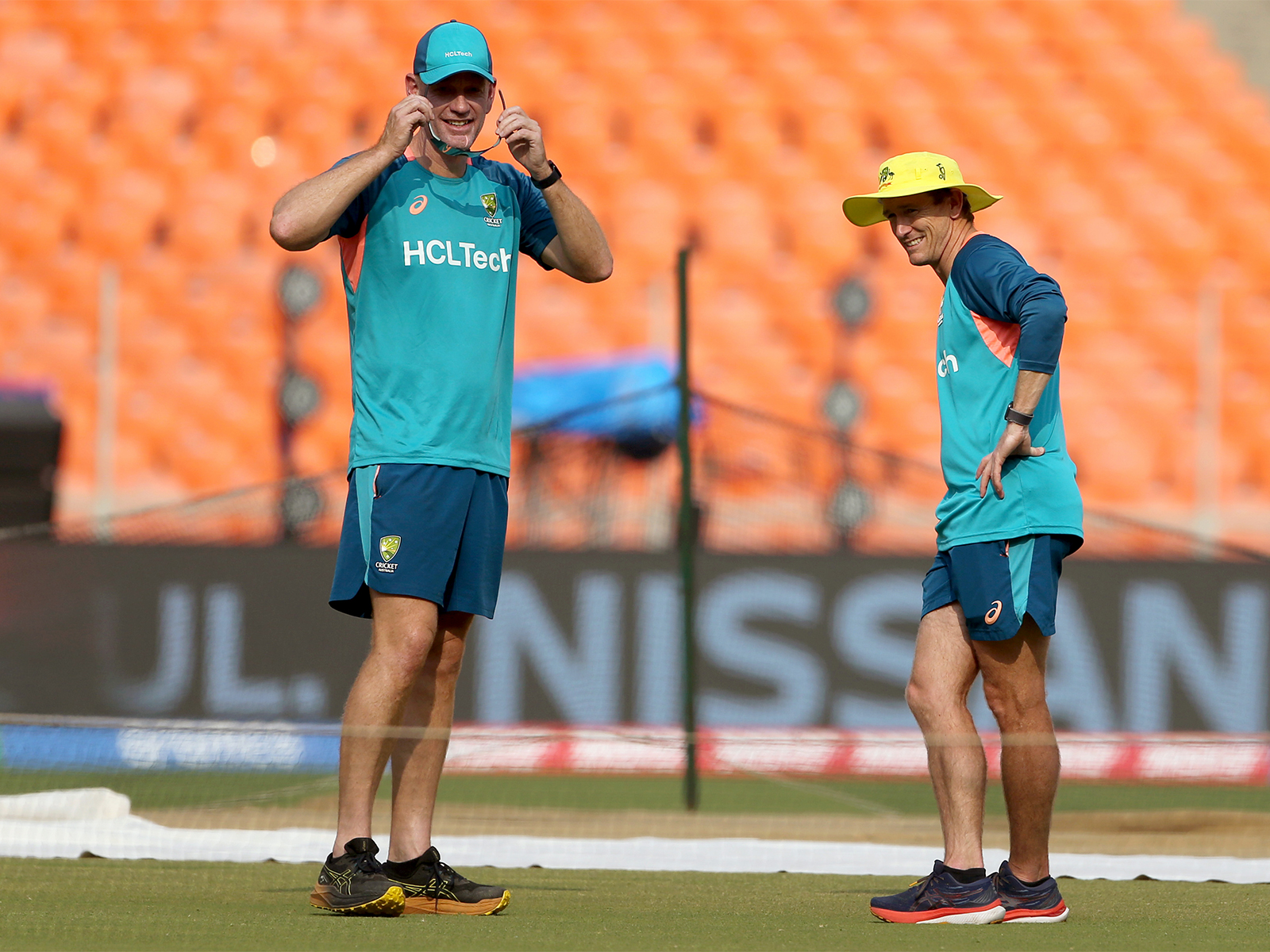 Australia head coach Andrew McDonald (L) with George Bailey. (Photo: ANI)