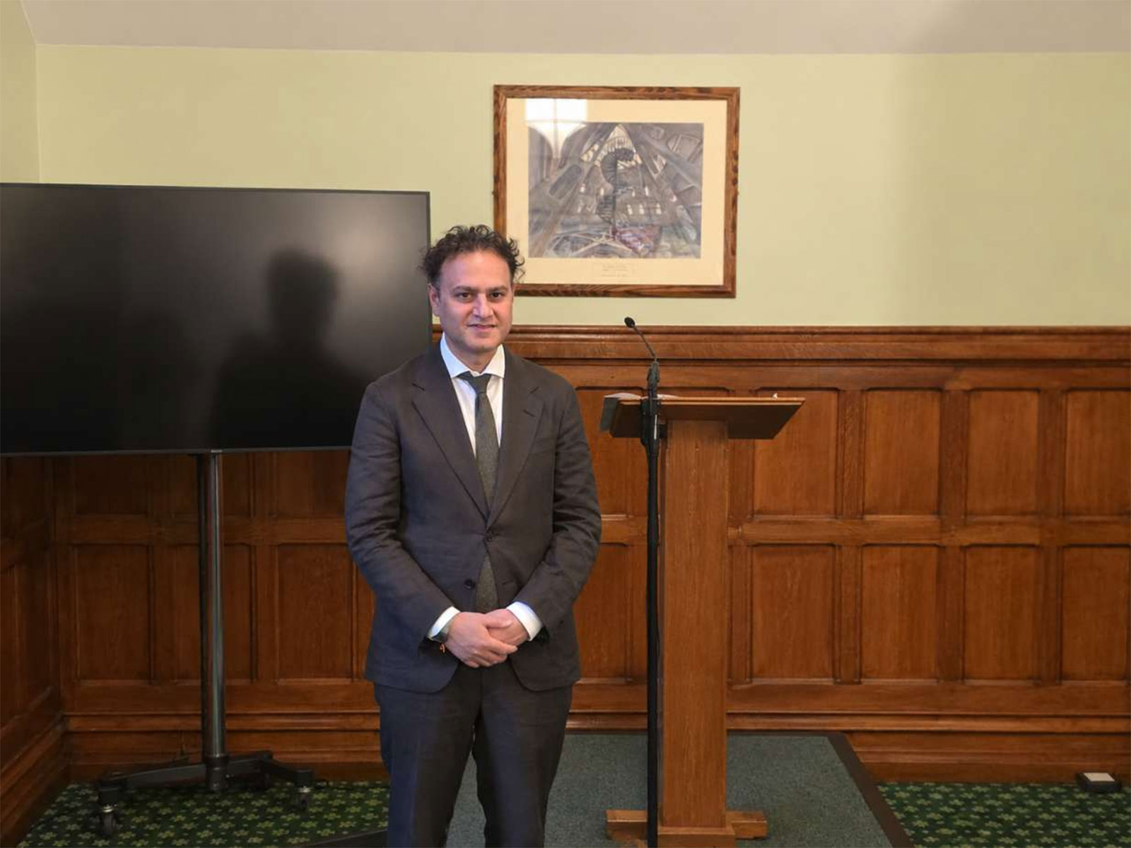 Nitin Vats, Founder & CEO of PointAI, addresses the “AI for a More Inclusive Tomorrow” session at the UK Parliament, Westminster, London, on 22 October 2026