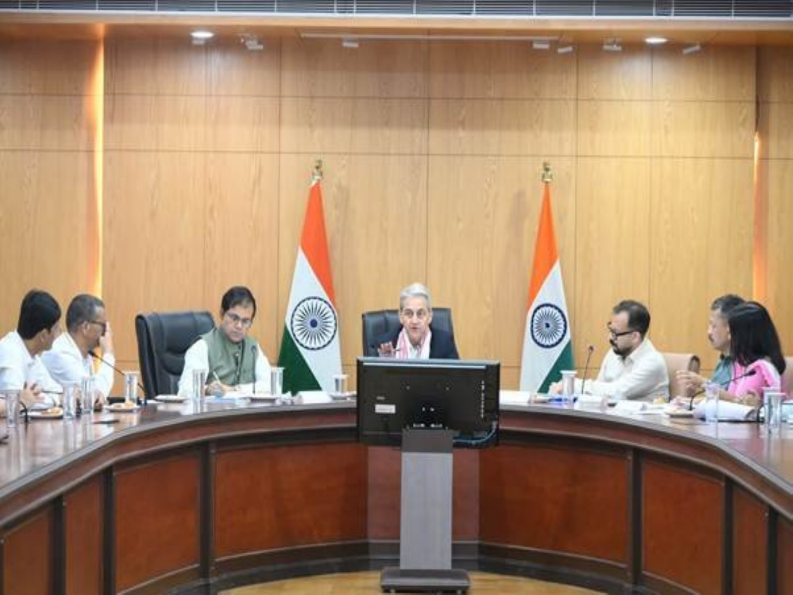 Union Secretary, Ministry of Social Justice and Empowerment, Sudhansh Pant, reviews the implementation of various schemes (Photo/X/@MSJEGOI)